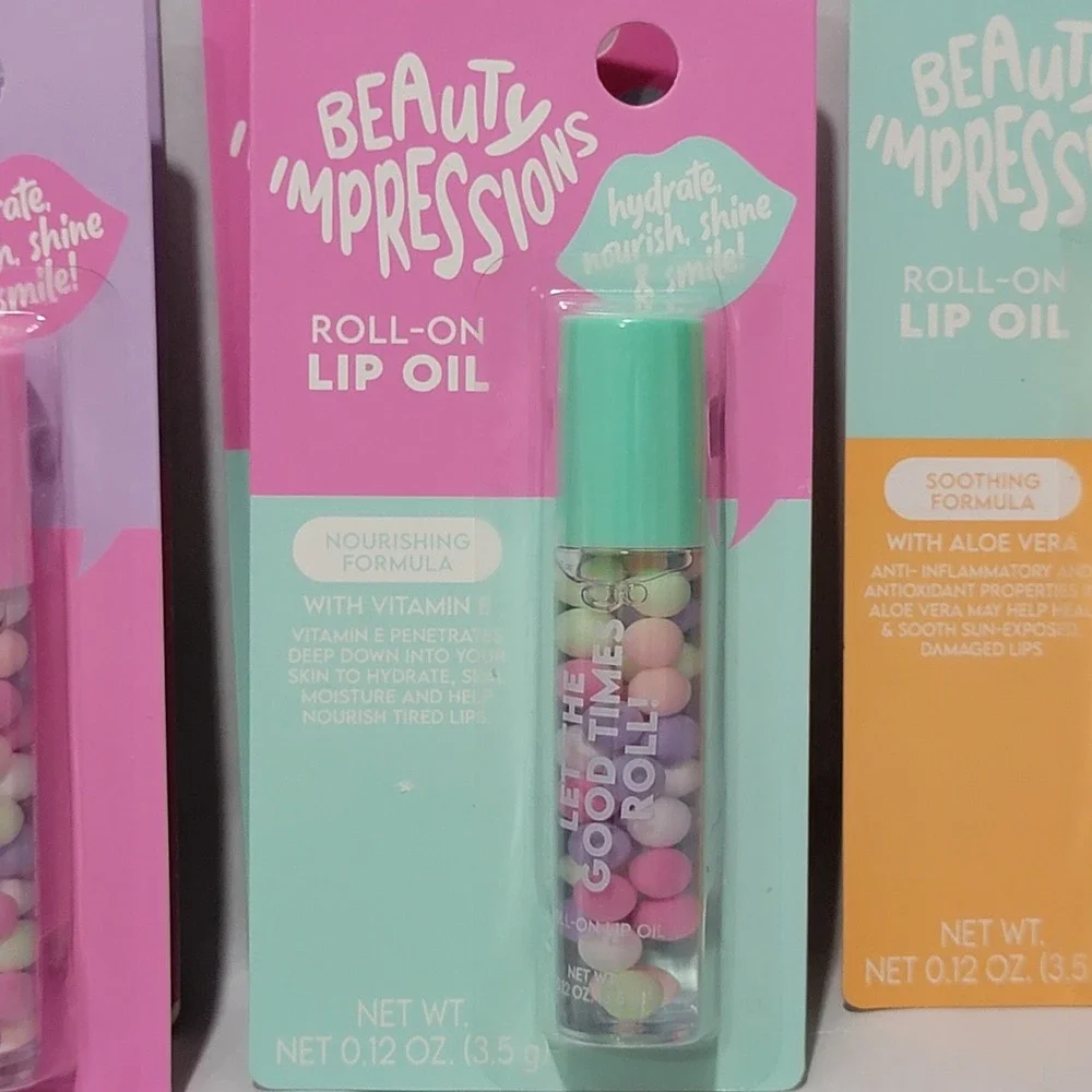 Beauty Impressions 11pc Lip Care Set Roll-On Lip Oils & Squalane Lip Balms NEW